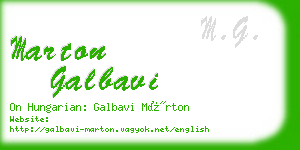 marton galbavi business card